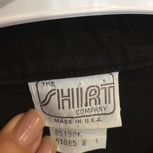 Vintage the shirt company woman’s shirt blouse, Black, size L - Picture 8 of 14